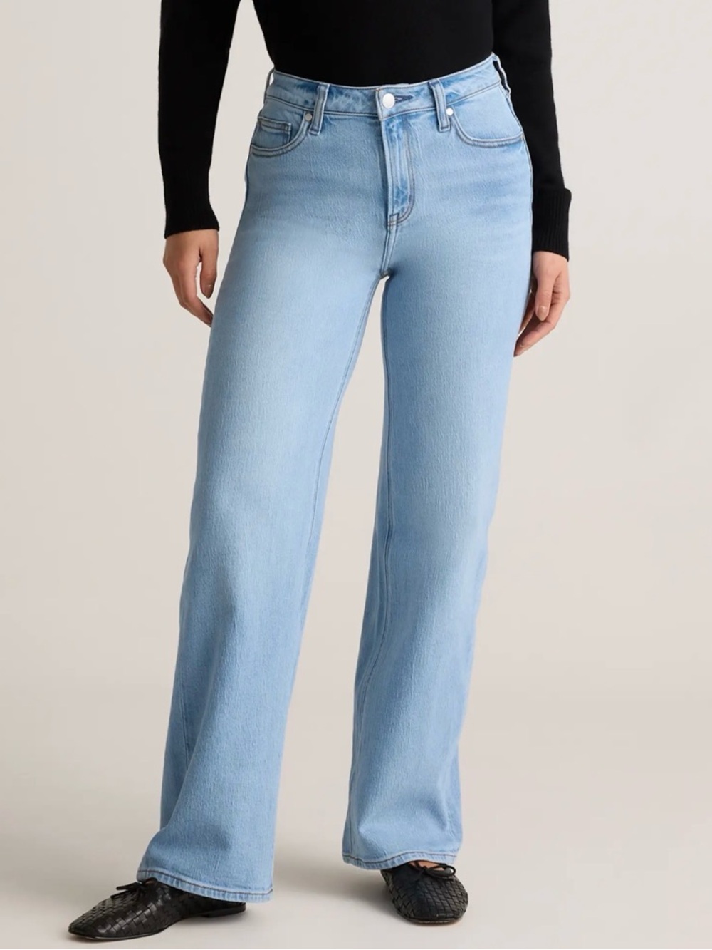Quince Light Blue Straight Leg Jeans